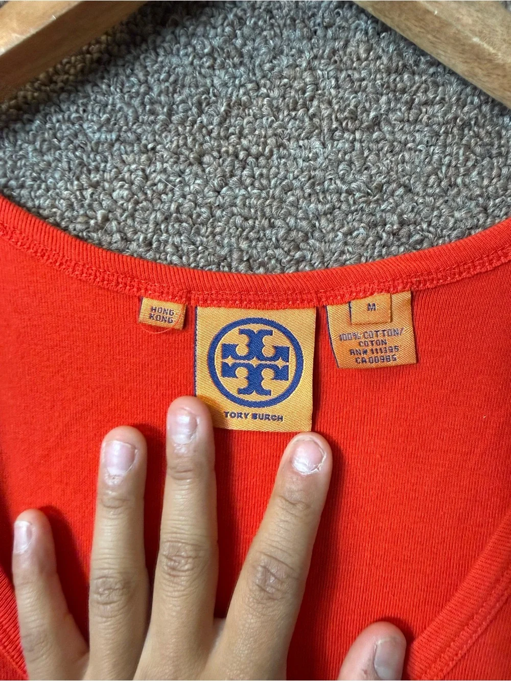 Tory Burch Red Logo Tank Top